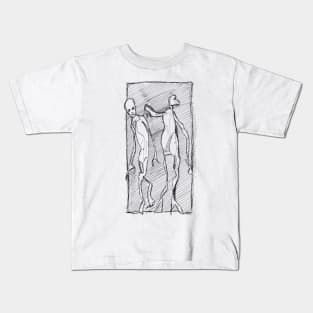 Two Abstract Friends Kids T-Shirt